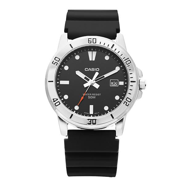 Casio Black Analog Urethane Strap Men’s Watch MTP VD01 1EVUDF