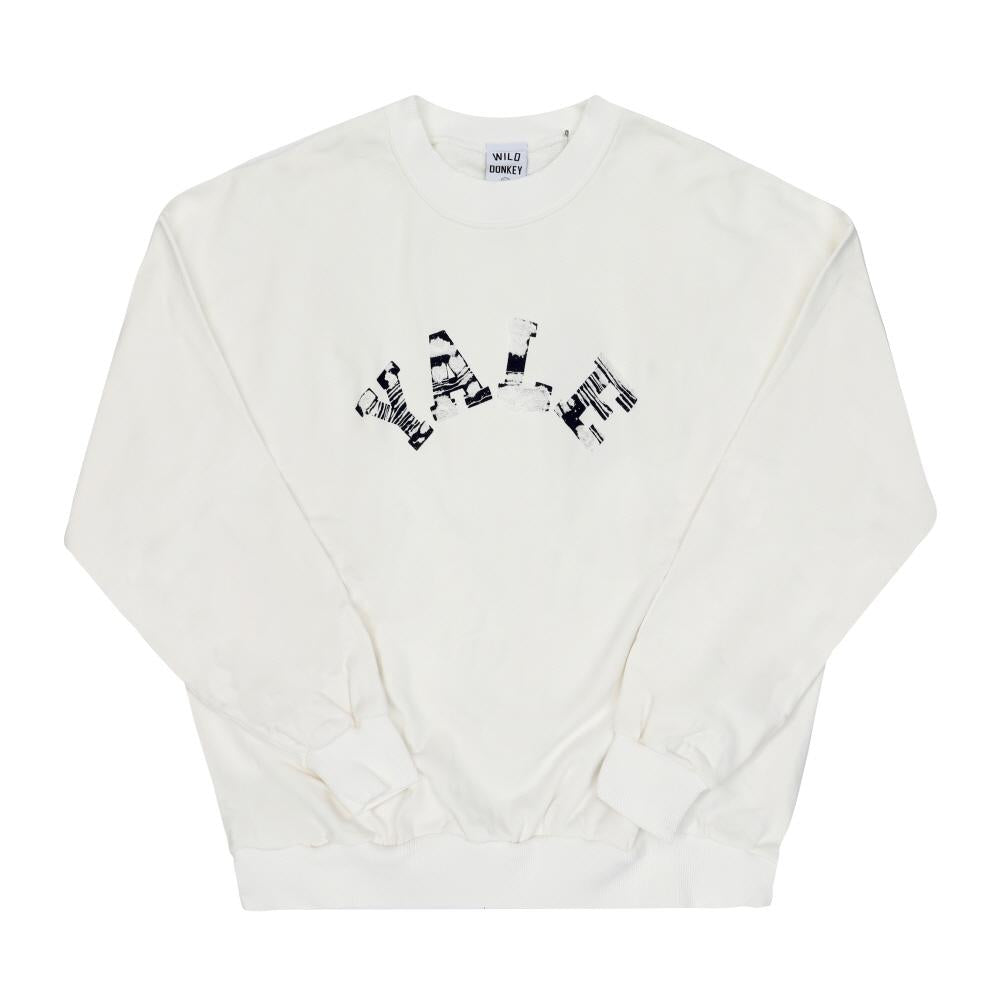 Wild Donkey Off White Crewneck Sweatshirt Unisex