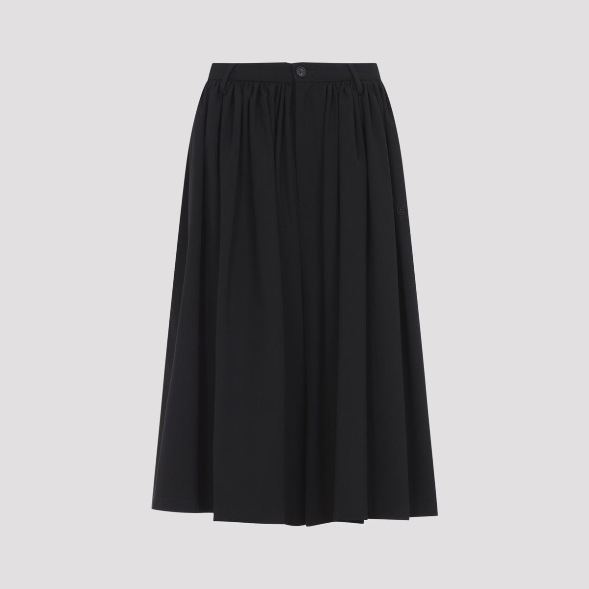 Maison Margiela Black Tailored Wool-Blend Shorts