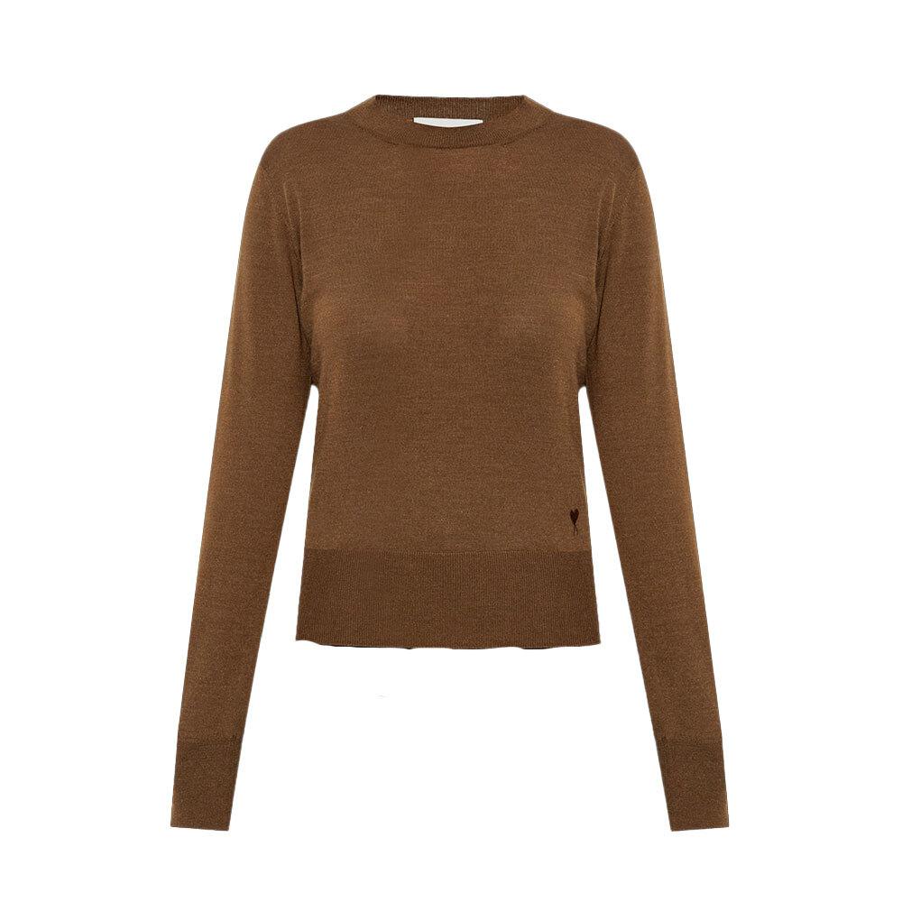 AMI Cashmere Wool Crewneck Sweater Women FKS835 KN0066 216