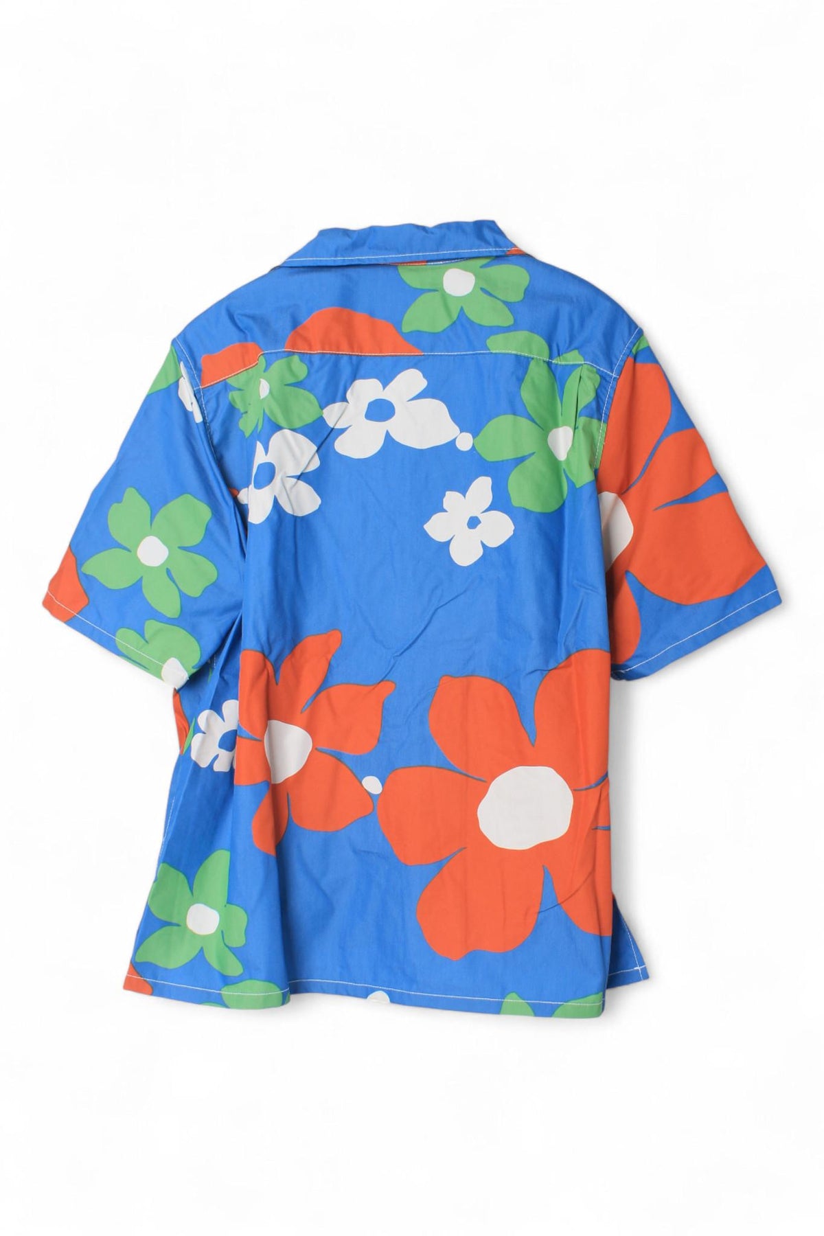 GALLERY DEPT. Men's Blue Floral Print Short Sleeve Shirt GD PBF 12 5297