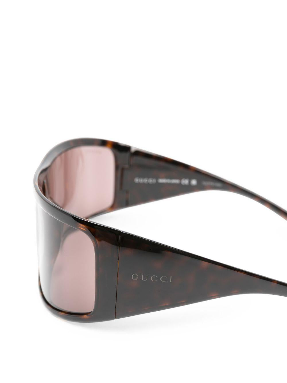 GUCCI Black Acetate Square Sunglasses for Men