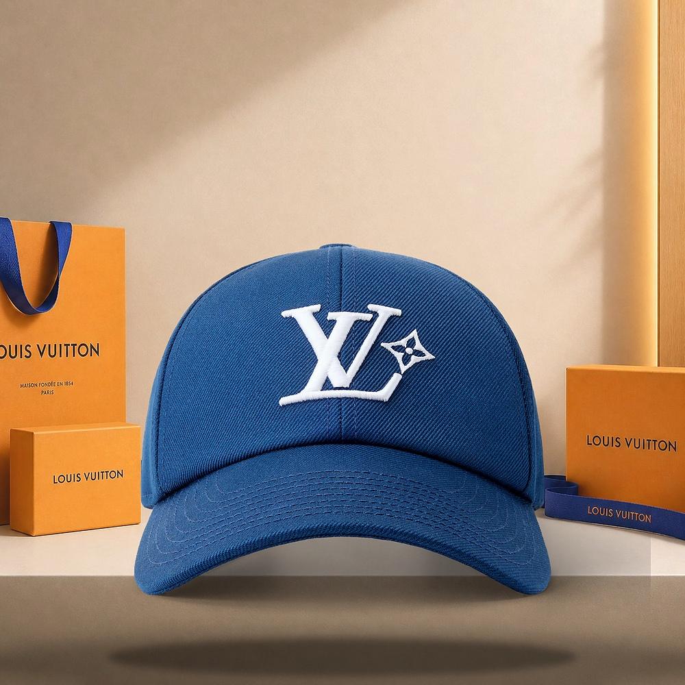 Louis Vuitton LV Flower Monogram Cap Black Size L 60cm M5484