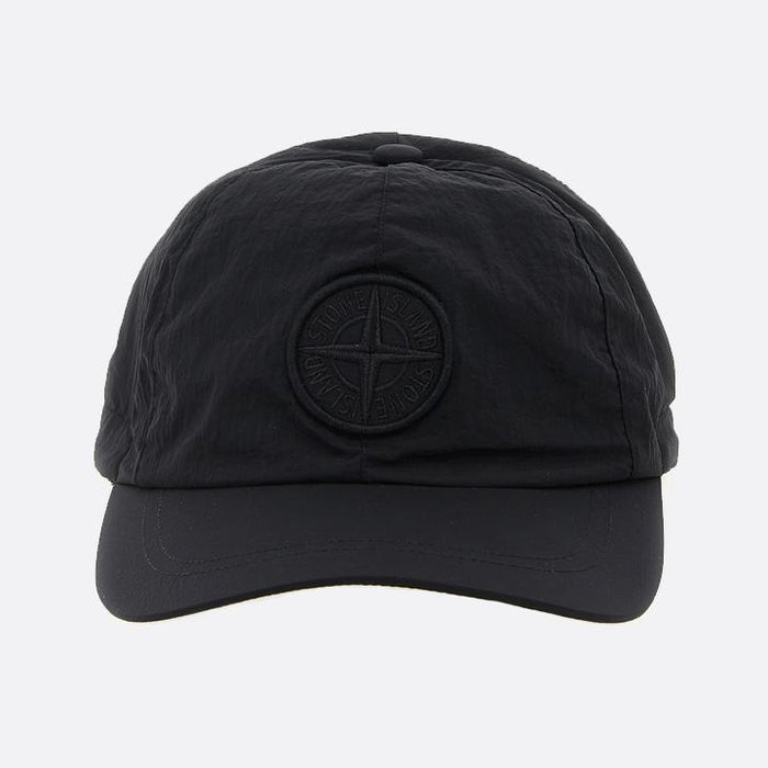 STONE ISLAND Metal Nylon Black Baseball Cap Unisex