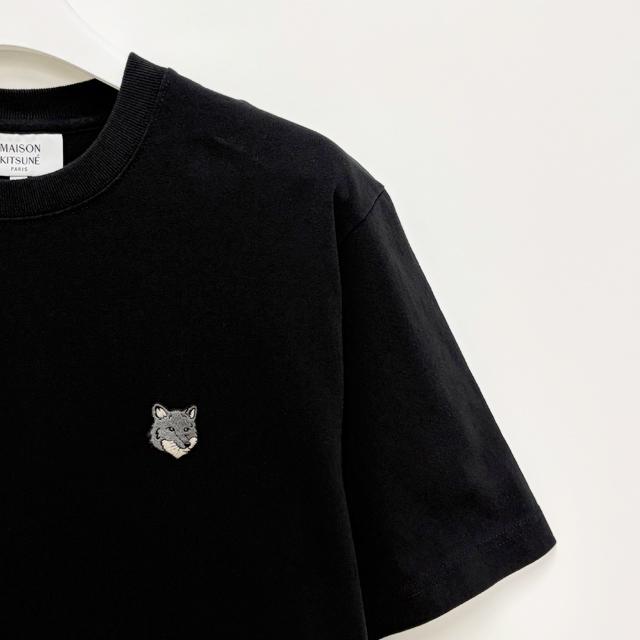 Maison Kitsune Fox Head Comfort Short Sleeve T-Shirt Navy Cotton Men