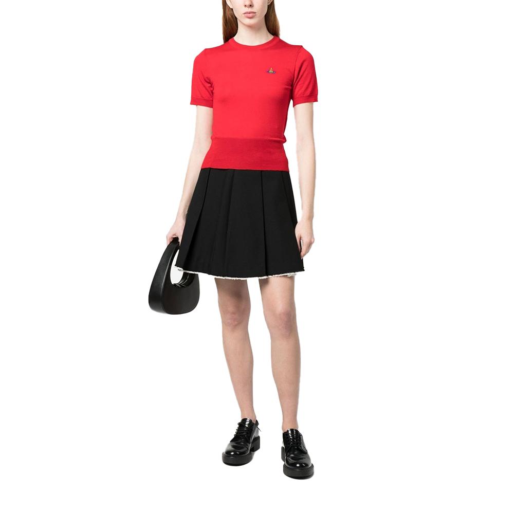 Vivienne Westwood Bea Top Knit Sweater Red 1803002Q Y001A H406