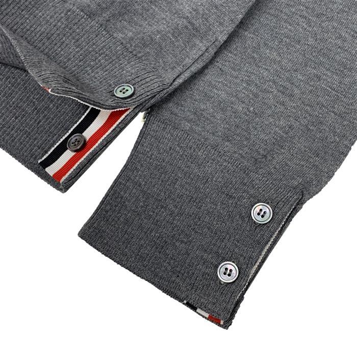 THOM BROWNE Merino Wool Armband Stripe Classic Crewneck Sweater MKA002A