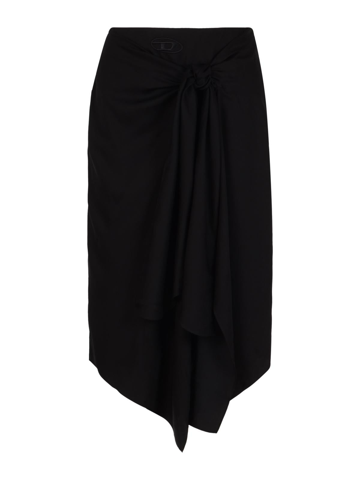 DIESEL Black Long Midi Skirt