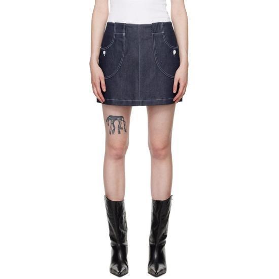 A.P.C. Denim Midi Skirt COHBJF06426IAI DOM