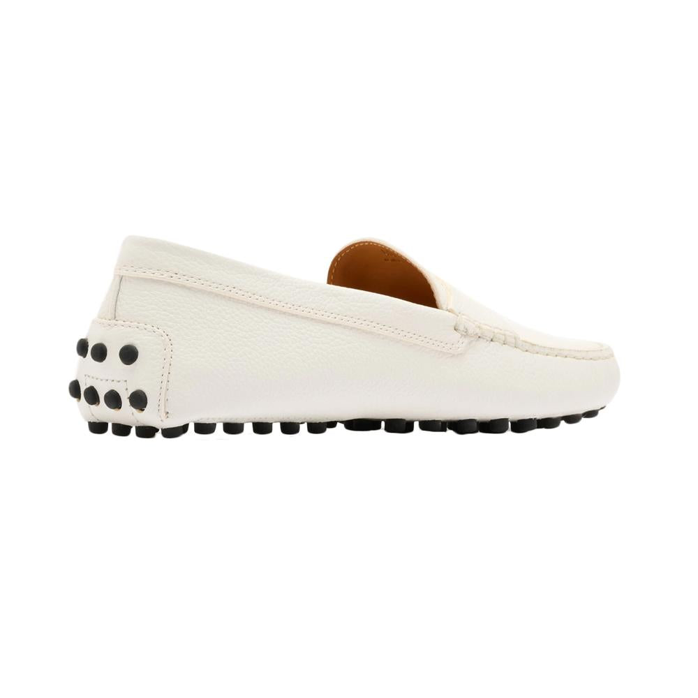 Tods Women’s Gommino Driving Shoes White Leather Loafers XXW22 L00010 5J1 B015