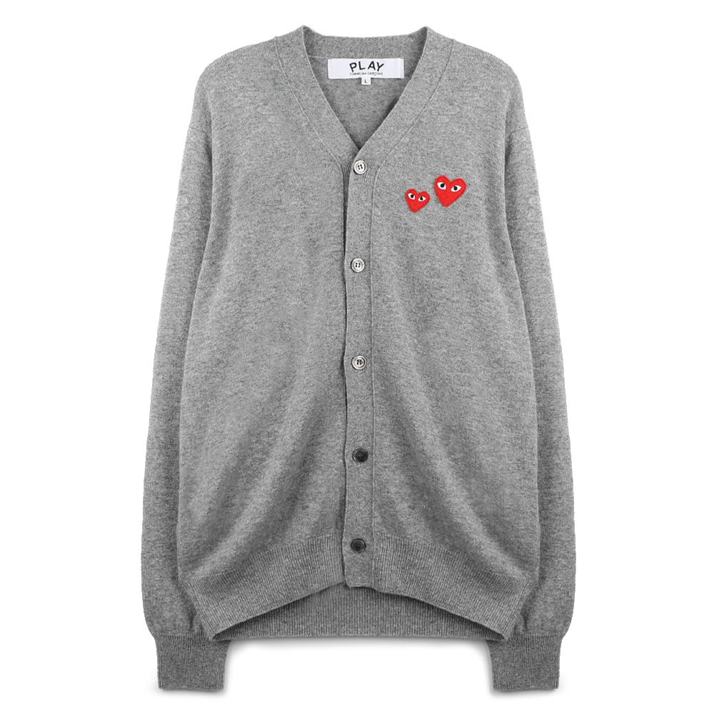 Comme des Garcons Double Heart Patch Cardigan Unisex Knit AX N072 051 1
