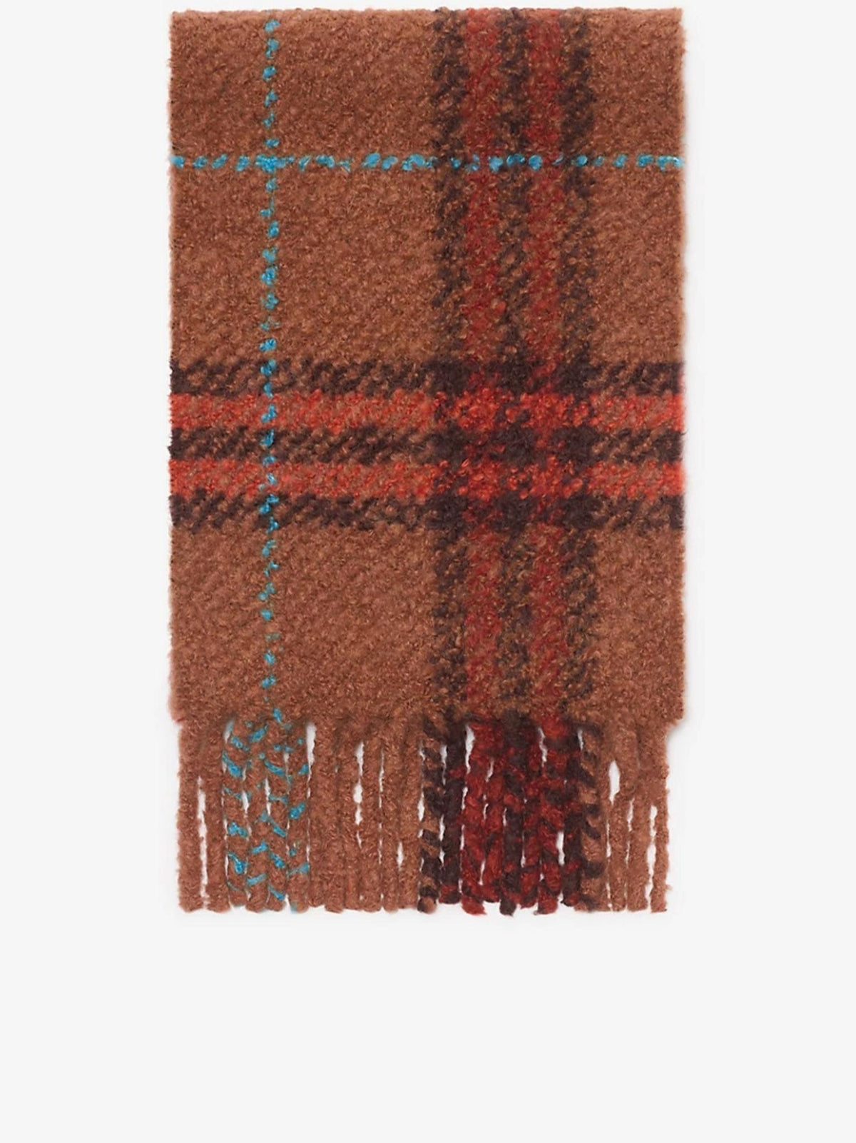 BURBERRY Beige Check Wool Scarf