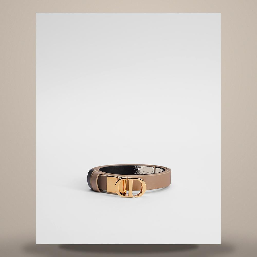 DIOR Reversible Belt Hazel Black Smooth Calfskin 20mm