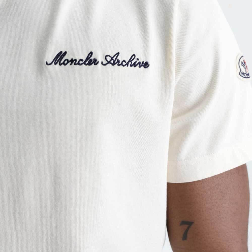 Moncler Logo Embroidered Cotton T-Shirt for Men 8C00015 89AYY 060