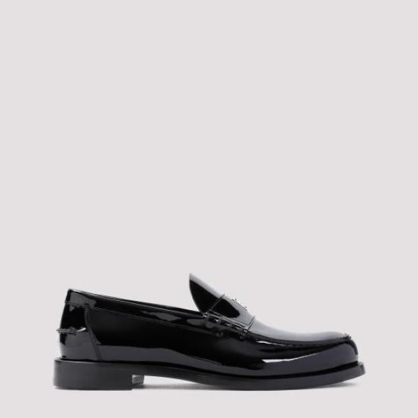 GIVENCHY Mr G Leather Loafers Black Men's Shoes BH202 GH1QR 001