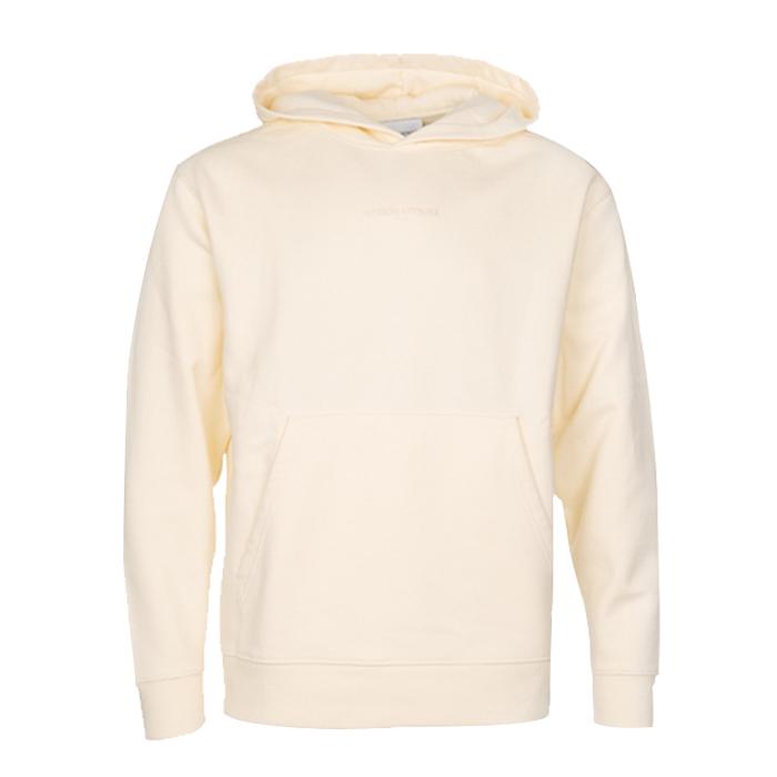 Maison Kitsune Ecru Fleece Embroidered Logo Hoodie
