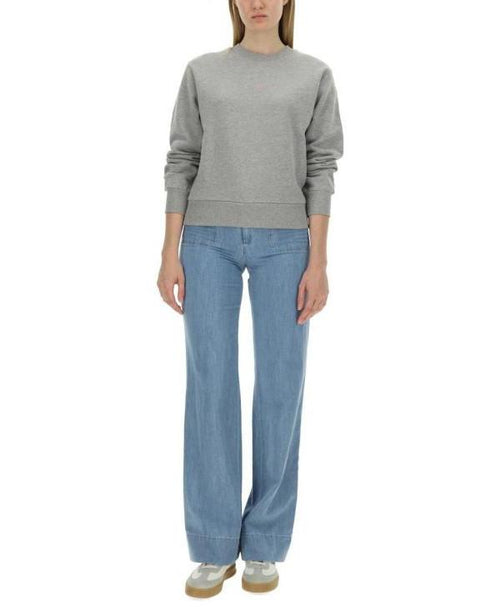 A.P.C. Boxy Micro Logo Sweatshirt Women’s Navy Cotton