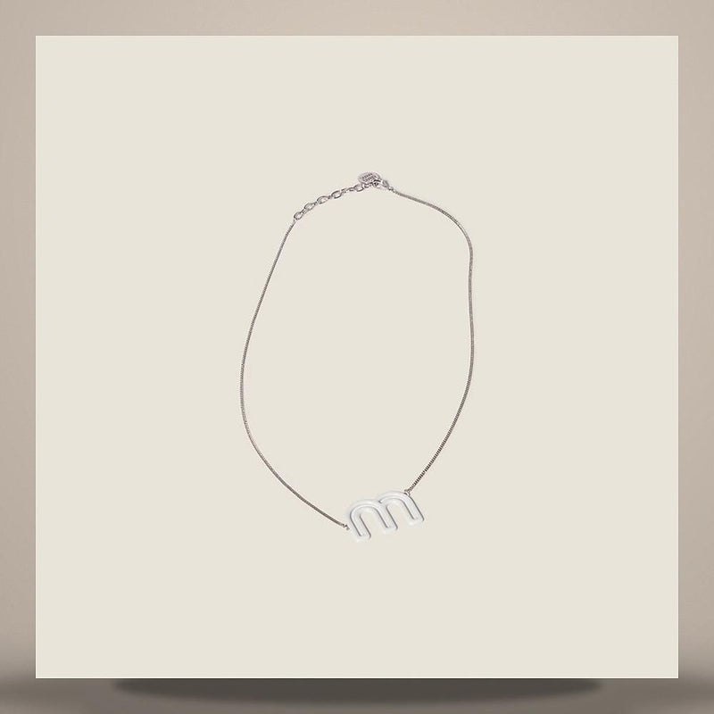 Miu Miu Gold-Tone Metal Pendant Necklace 5IC354 2G9S F0009