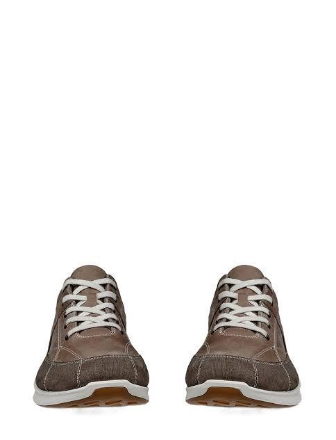 ecco Nutmeg Brown Leather Sneakers for Men 870114 61345