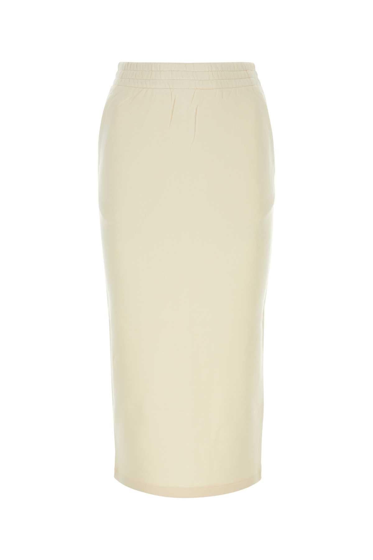 PRADA Black Wool Blend Midi Skirt