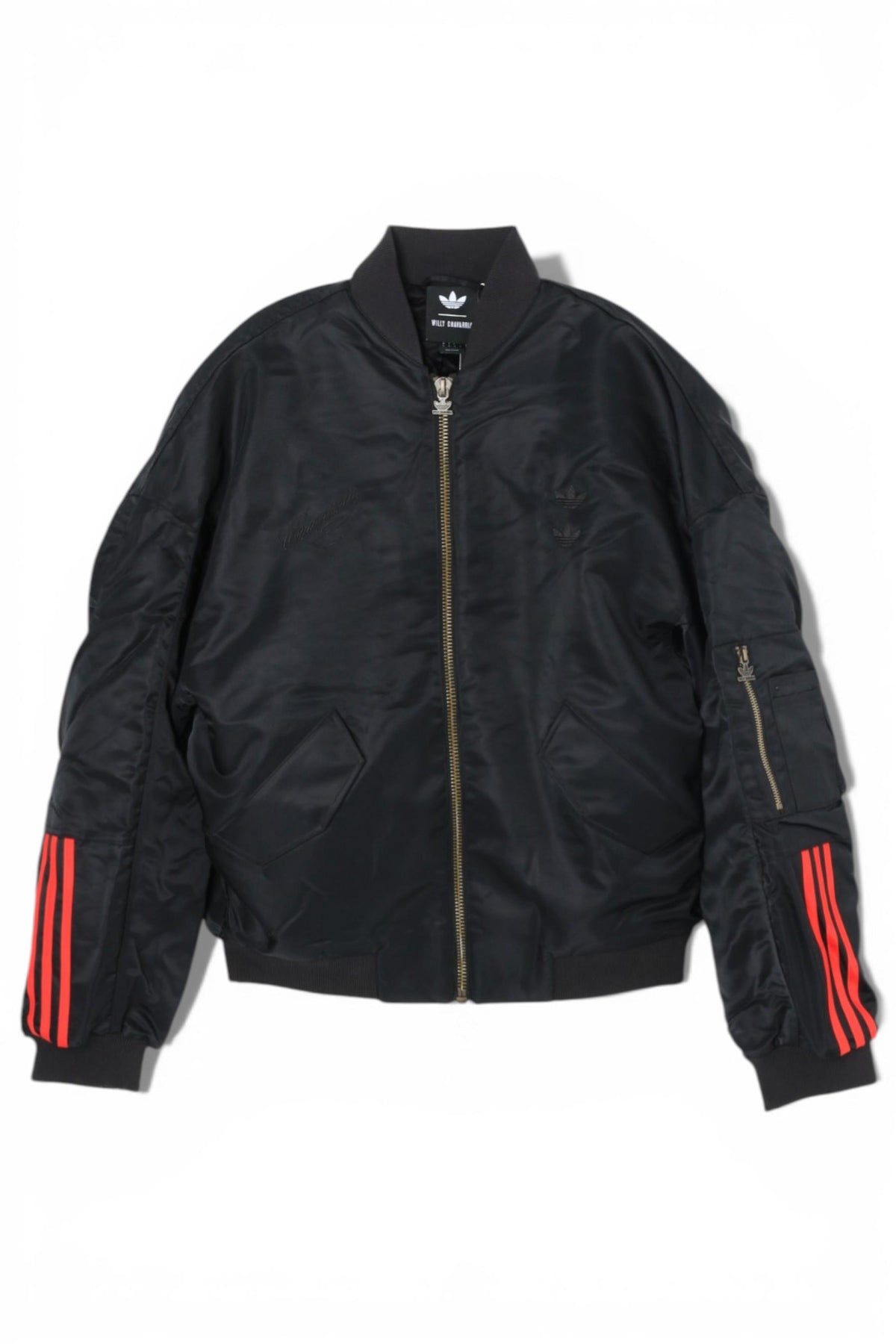 WILLY CHAVARRIA adidas x Willy Chavarria Black Satin Bomber Jacket
