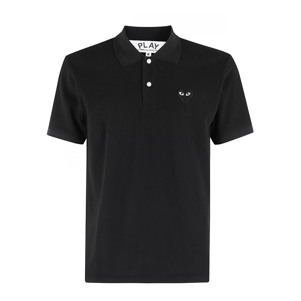 Comme des Garcons Black Heart Patch Unisex Short Sleeve Polo Shirt AZ T066 051 1
