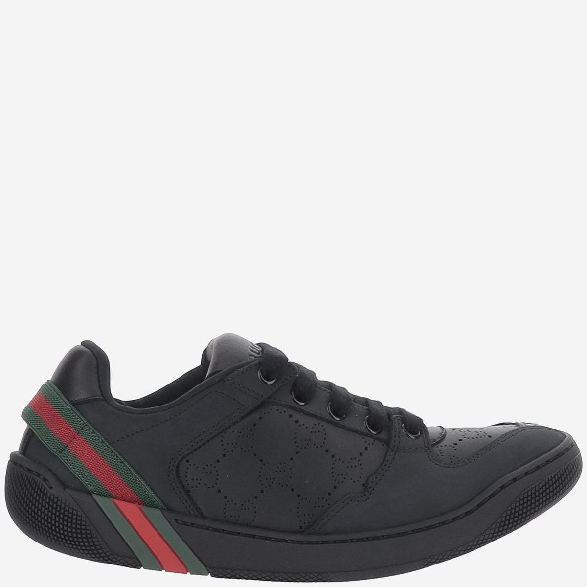 GUCCI Leather Low-Top Sneakers White