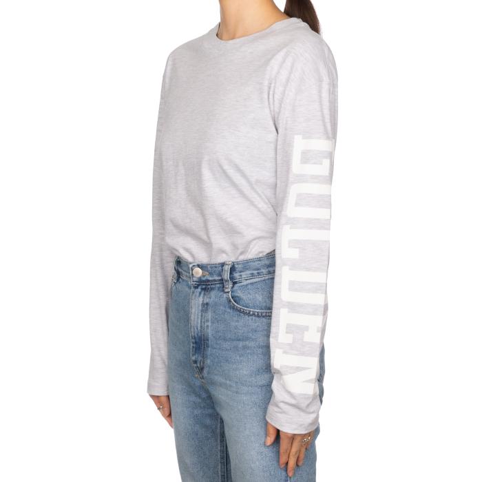 GOLDEN GOOSE Logo Melange Gray T-Shirt