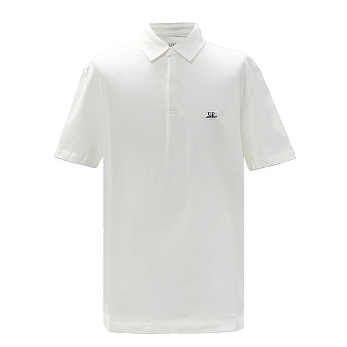 CP Company Logo Stretch Pique Polo Short Sleeve Shirt 18CMPL165A