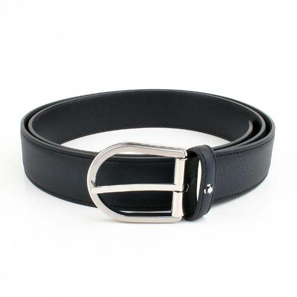 Montblanc Sfumato Patina Blue Leather Belt 35mm