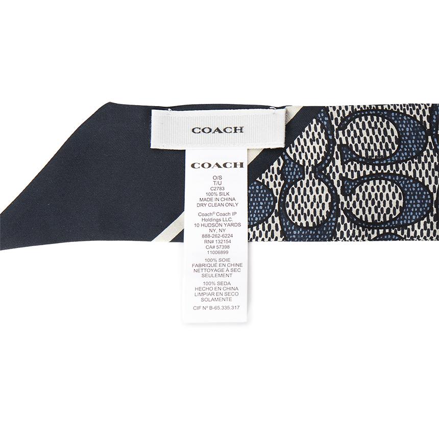 Coach Signature Women’s Silk Skinny Scarf C2783 DWP