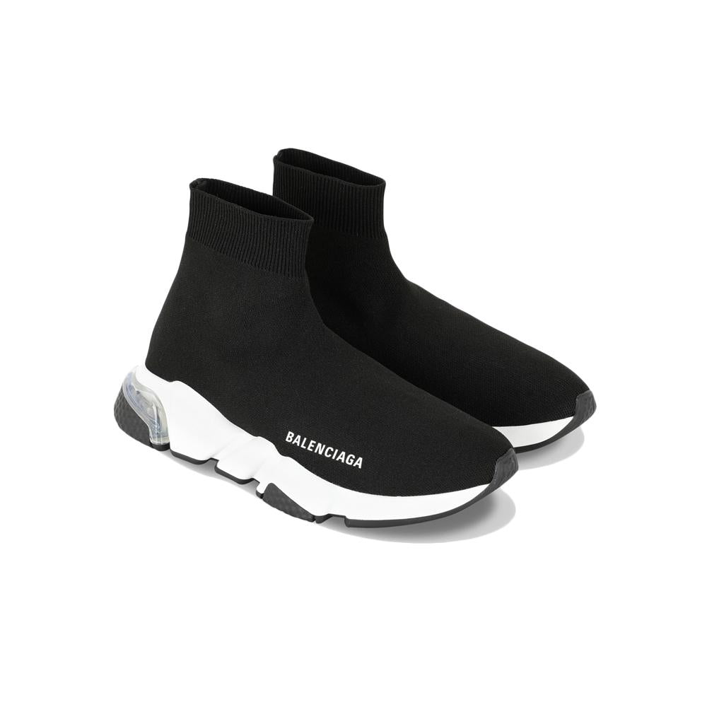 BALENCIAGA Women’s Clear Sole Speed Runner Sneakers Black Low Top
