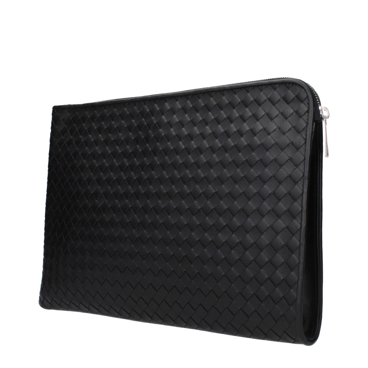 Bottega Veneta Intrecciato Leather Clutch Bag Black Men’s