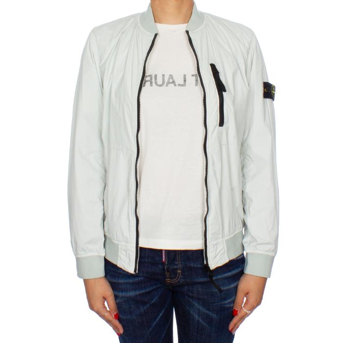 STONE ISLAND Women’s Bomber Jacket with Logo Patch Navy