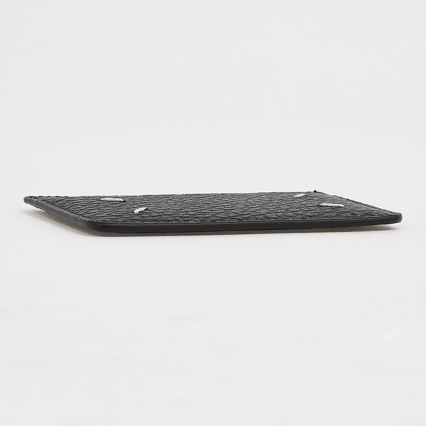 Maison Margiela Unisex Four-Stitch Leather Card Holder Black