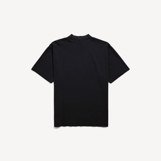 BALENCIAGA Short Sleeve T-Shirt for Men 764235 TUVI6 1000 BLACK DOM