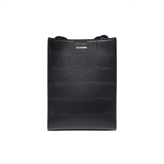 JIL SANDER Croc-Embossed Leather Tangle Small Crossbody Bag J07WG0001 P5359