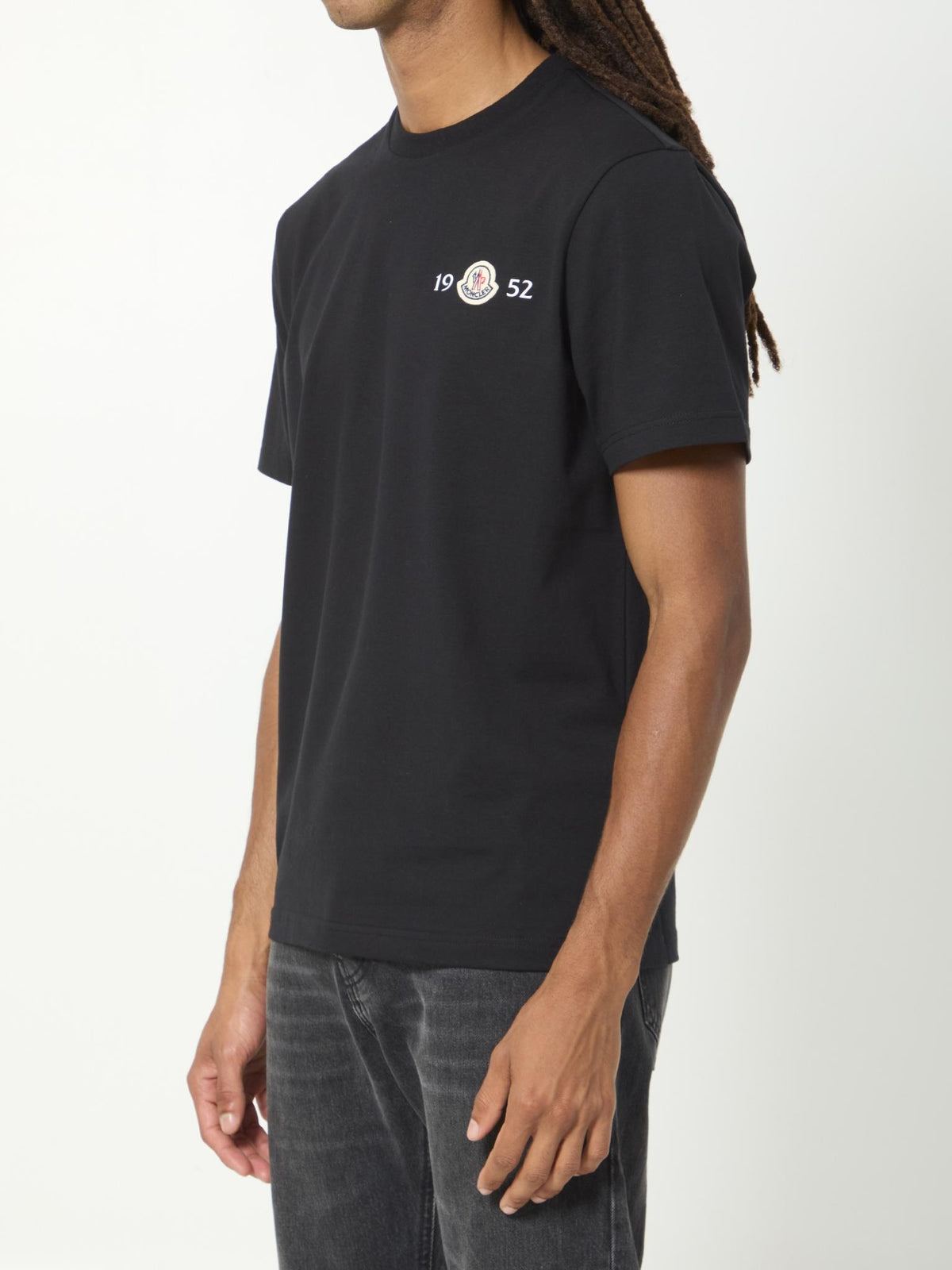 Moncler Black Cotton Short Sleeve T-Shirt