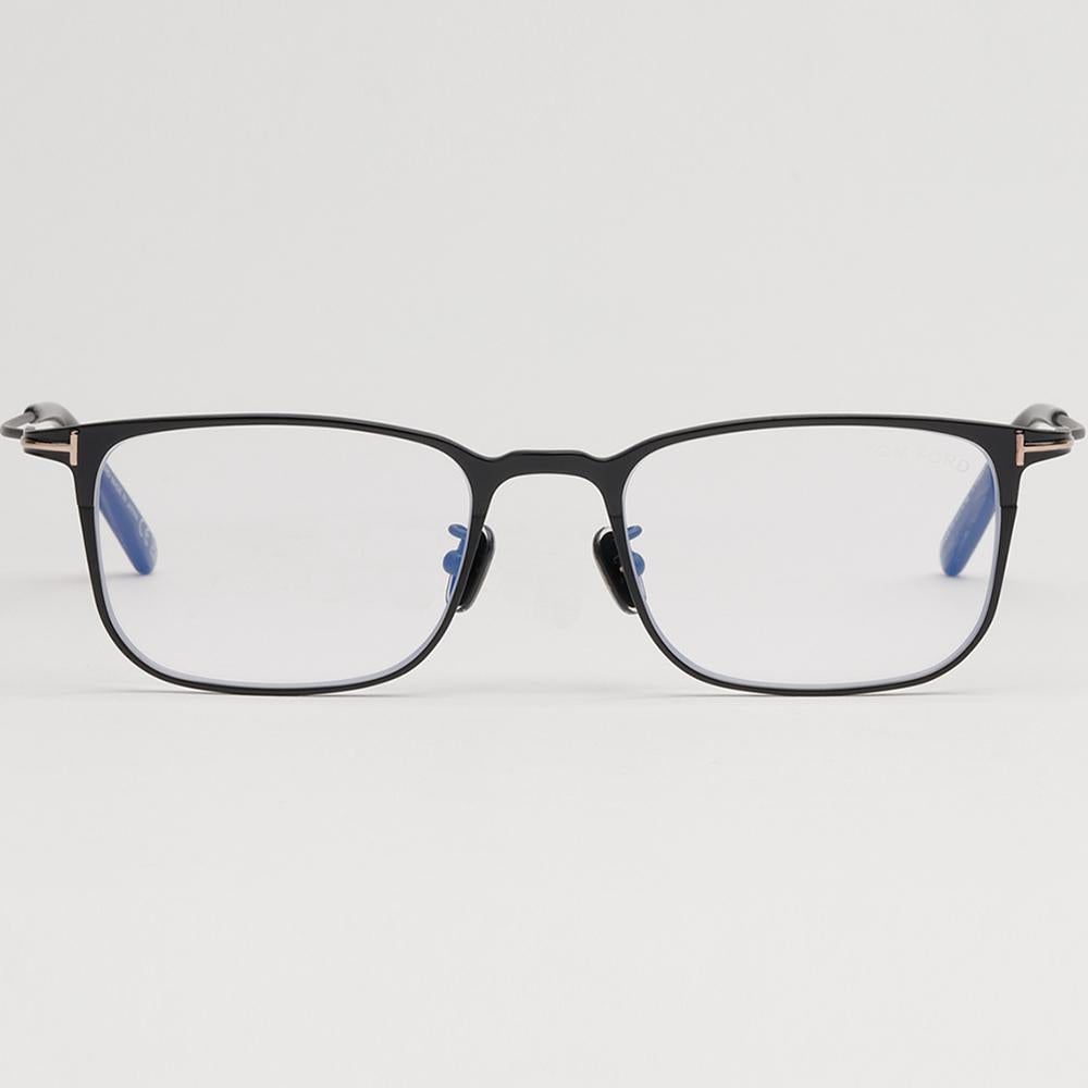 TOM FORD Black Titanium Blue Light Blocking Square Eyeglasses Frame TF5929DB 005