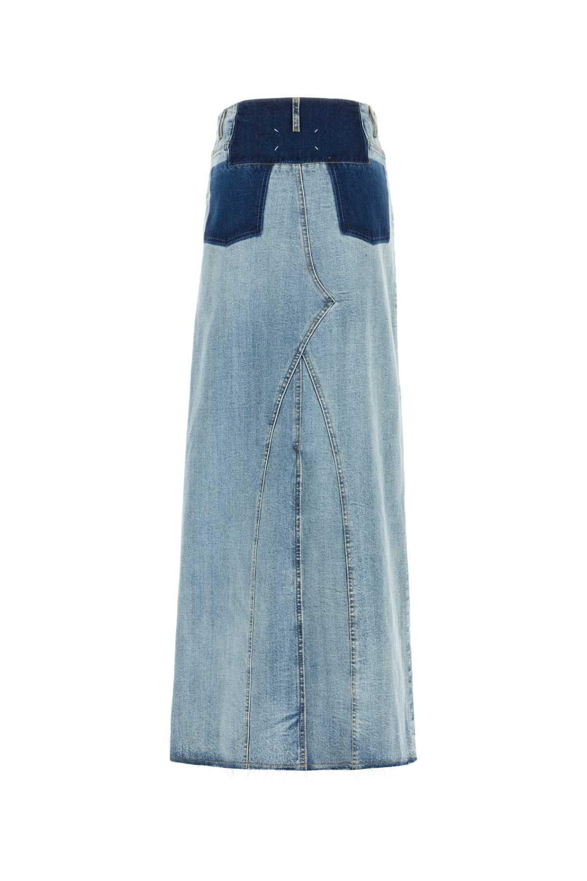 Maison Margiela Black Wool Blend Long Skirt