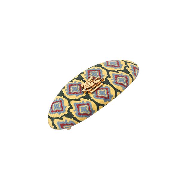 Etro Pegasus Detail Print Silk Hair Clip