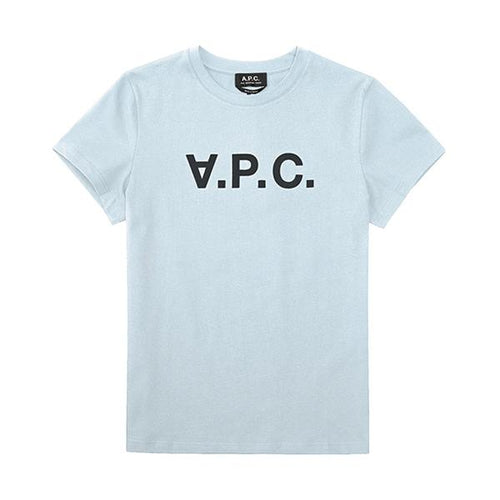 A.P.C. Light Blue Cotton Short Sleeve T-Shirt Men