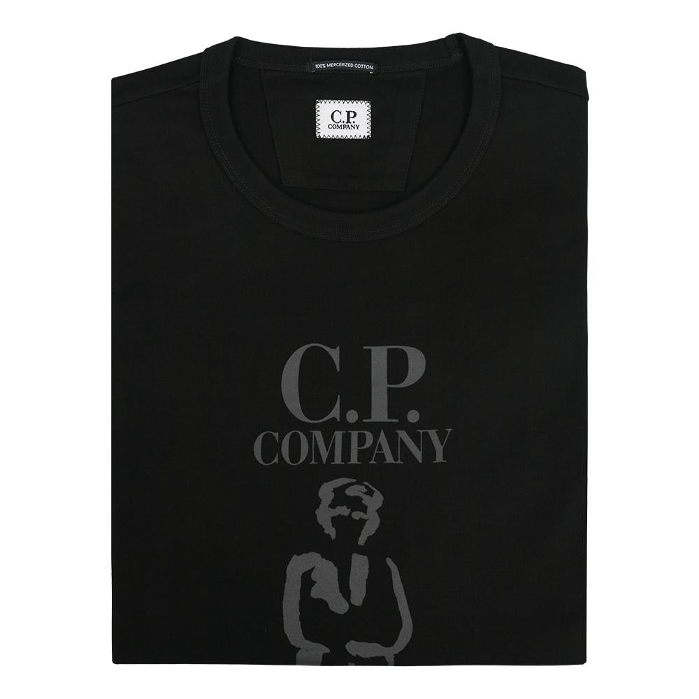 CP Company Mercerized Cotton Short Sleeve T-Shirt Black Men