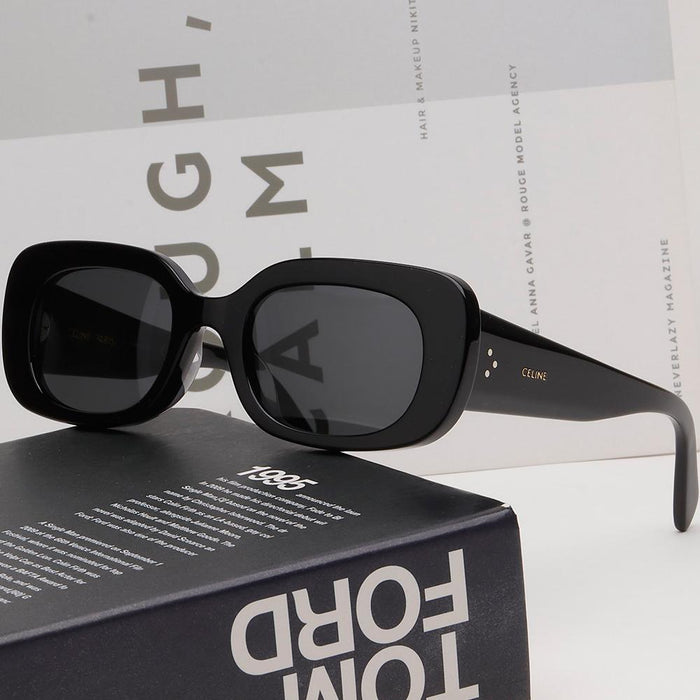 CELINE Black Acetate Geek-Chic Unisex Sunglasses