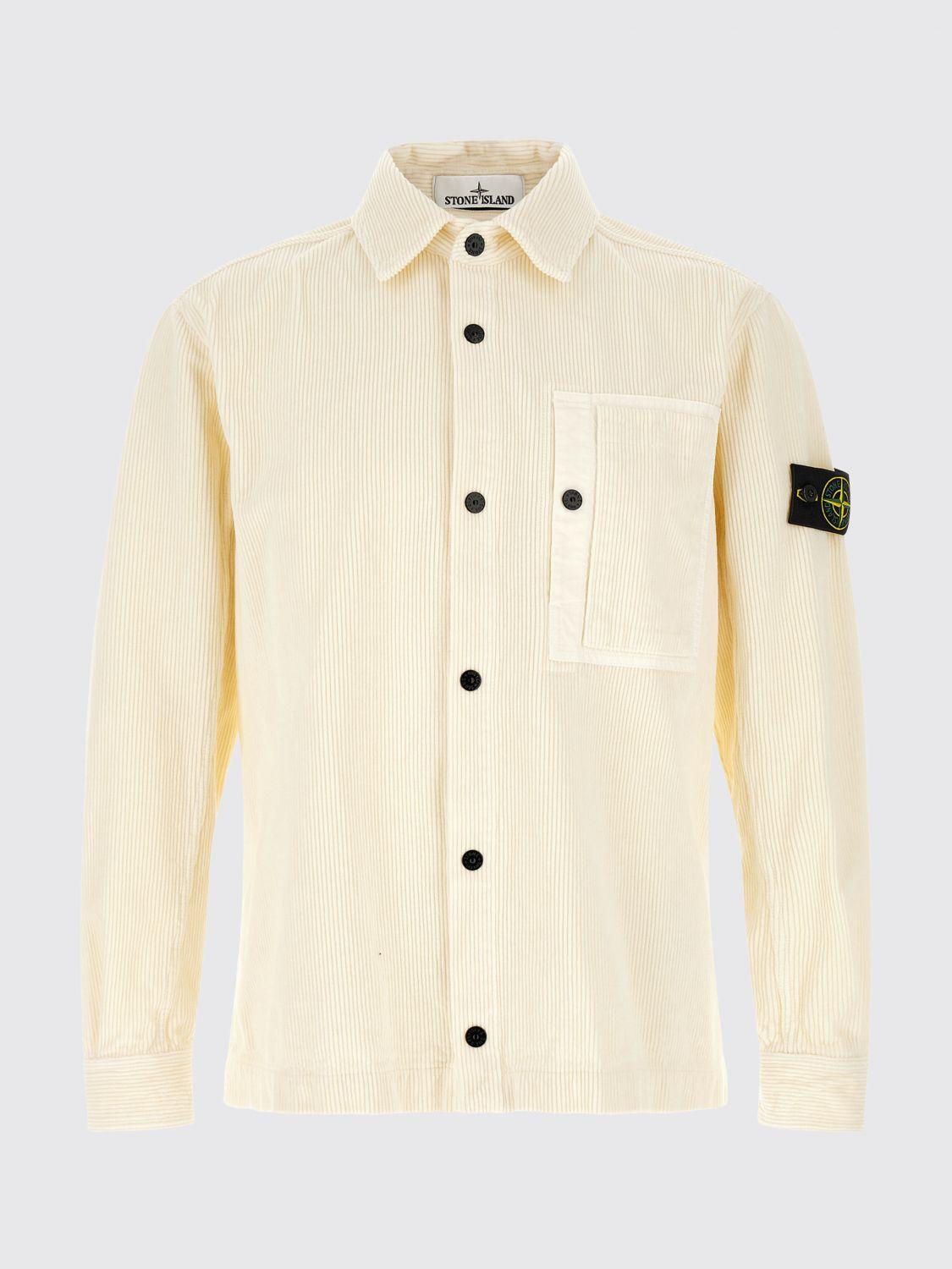 STONE ISLAND Long Sleeve Shirt Navy Cotton Men