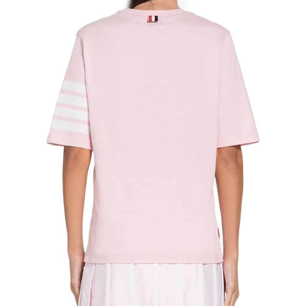 THOM BROWNE Men's Short Sleeve Textured 4-Bar T-Shirt MJS296A J0248 680