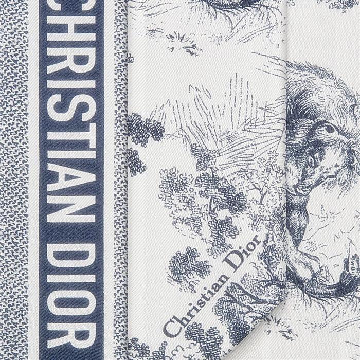 DIOR Toile de Jouy Sauvage Mitzah Silk Scarf 15JOU106I602 C545