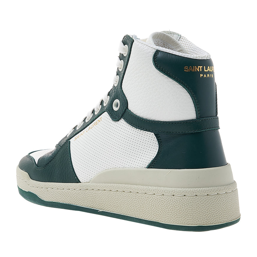 Saint Laurent Women's Perforated Leather Mid-Top Sneakers 610619 AAAS4 8513 1
