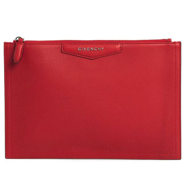 GIVENCHY Antigona Medium Red Goat Leather Clutch BB609CB00B