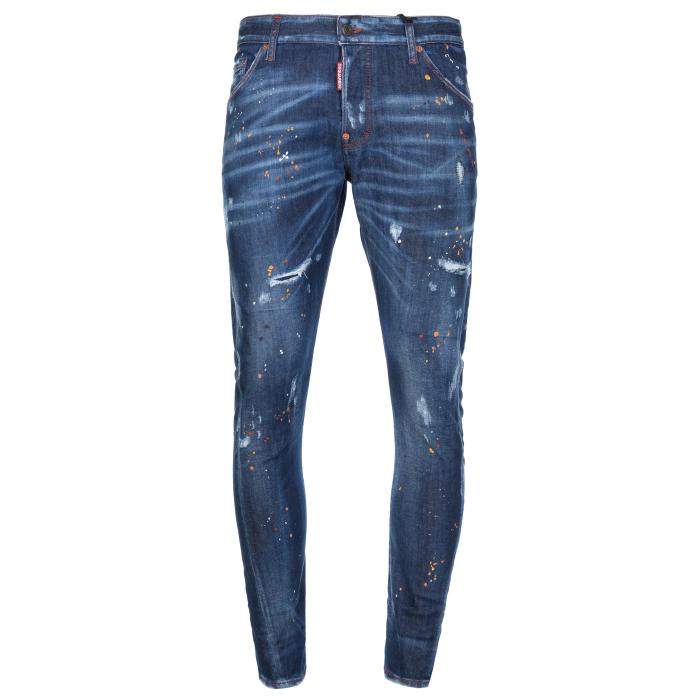 Dsquared2 Vintage Blue Paint Wash Sexy Twist Jeans for Men